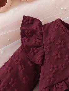 2 Stücke/Set Baby Mädchen Lässig Schneeflocken Muster Strickjacke und Schleife Tüll Kleid Outfit