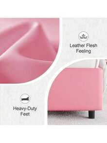 Modern LED Upholstered Bed Frame With Wooden Headboard – Soft PU Leather & Platform Design, Easy Assembly, Perfect For Bedroom,  Twin Bed Frame/ Full Bed Frame/ Queen Bed Frame, Black/Pink/Beige (USB LED Strip) - 淺粉色 - 查看 5