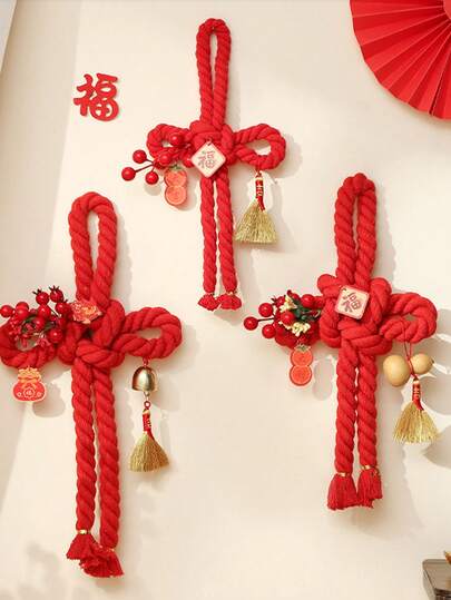 Chinese Knot, Chinese New Year Wall Decor, Chinese New Year Party Decorations, Chinese New Year Door Handle Hangings, Chinese New Year Gifts, Suitable For Chinese New Year