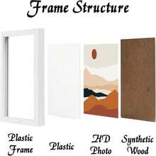 Ijuerybai White 13x13 Picture Frame Set Of 3, High Transparent Frame For 13 By 13 Square Photo Collage Canvas Poster Size Wall Mount And Tabletop Horizontally Vertically (White, 13 X 13 Inches) - MàuR - Xem 2