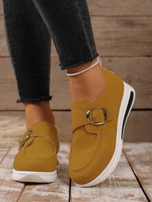 Giày thể thao nữ thường ngày, đế dày thoải mái và thiết kế thời trang cổ điển, thích hợp để mang hàng ngày - Màu vàng - Xem 5