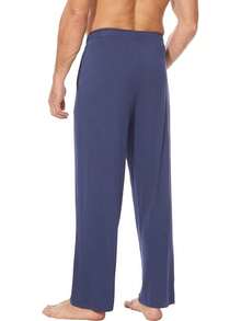 Mens Pajama Pants - Viscose Made From Bamboo, Soft Sleep Pants Comfy Drawstring Lounge Bottom With Pockets Sweatpantshalloween - Grayish Blue - View 2