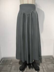 Elegant Ladies' Skirts In The New Autumn And Early Autumn Of 2025 Are Suitable For Dating, Student Wear, Daily Travel, Basic Versatile, Leisure, Beach And Other Scenes, Elegant And Casual Ladies' Skirts, Solid Color, Plastic Waist A Pleated Design, Woven Fabrics, A Variety Of Colors To Choose From, Suitable For Going Out To Wear, Can Also Be Used As Home Clothing.