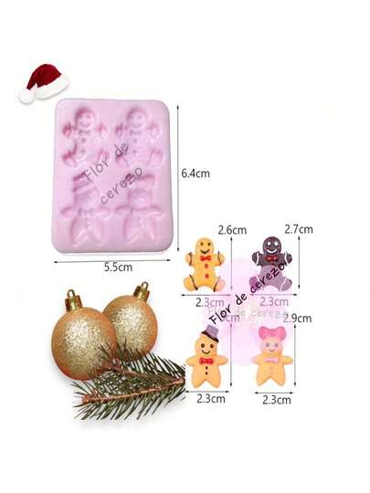 MOLDE DE SILICON GALLETITAS DE GENJIBRES MINIS. VERIFICA LAS MEDIDAS PARA ASEGURARTE DE QUE ESTÁS DE ACUERDO CON EL TAMAÑO DEL MOLDE