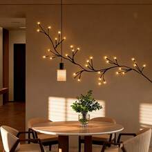 1 Stück 4,75ft 45-LED warmweiße Birkenzweig-Lichterkette, batteriebetriebene dekorative Beleuchtung für Zuhause, Wohnzimmer, Schlafzimmer, Blumenkranz, Lichterkette für Weihnachten, Thanksgiving, Halloween