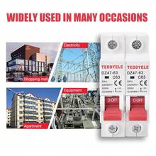 1 pezzo Interruttore automatico monofase 10A/16A/20A/32A/50A/63A, adatto per protezione dell'illuminazione, accessori per installazione elettrica, interruttore automatico per piccoli circuiti, interruttore automatico per uso domestico, scatola interruttori, interruttore intelligente, elettrica, cablaggio domestico, design compatto, struttura durevole, ingegneria di precisione, protettore di circuito, manutenzione professionale, installazione domestica