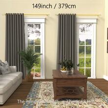 5/8英寸窗帘杆，搭配透明水晶装饰尖顶，有白色、黑色、金色、银色可选，适合28至144英寸的窗户。易于安装的坚固窗帘杆支架套装。适用于卧室、厨房、客厅、餐厅或办公室，现代优雅风格，外观简约时尚！