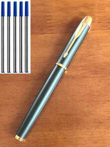 [Customized] Personalized Engraved Metal Business Office Ball Pen Gift Set With Refill, 2pcs, High Quality Ballpoint Pen For Daily Writing, Signature, Birthday, Father's Day, Thanksgiving, Christmas, Gift For Friends, Relatives, Leaders, Colleagues Back To School - Multicolor - View 67