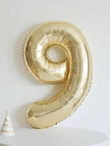 Globos con números y coronas doradas, adecuados para fiestas de cumpleaños de todas las edades y decoración de fiestas navideñas