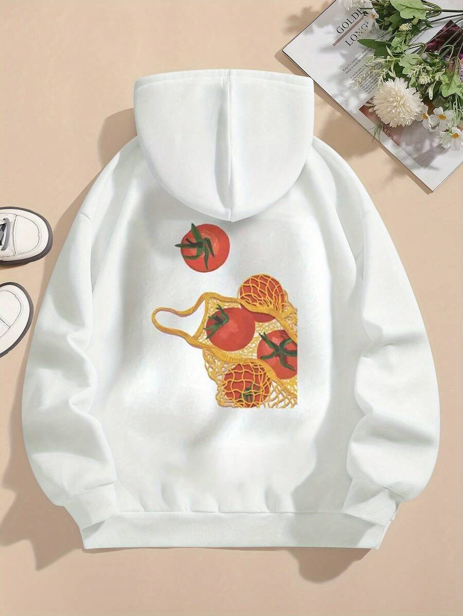 Chaqueta con Capucha para Mujer de Estampado Geométrico - Sudadera Casual con Cordón, Ajuste Relajado, Cómoda y Cálida para Otoño e Invierno, Lavable a Máquina, Ropa de Otoño, Abrigo Acogedor - Blanco - Ver 1