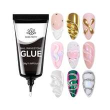 BORN PRETTY Nail Rhinestone Glue Gel For Nails Super Strong Gel Nail Glue For Nail Charm 3D Nails Gems Beads Nail Art Jewels Cured Need Nail Art DIY At Home 30ML{"Color_name":"NailRhinestoneGlueGel"} - 指甲水鑽膠水凝膠 - 查看 1