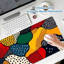 Multicolor Speckled Texture Extra Large Mouse Pad, Gaming Desk Mat, Big Keyboard Pad, Washable, Rubber Non-Slip Bottom, Stitched Edge, Gift Mouse Pad, Desk Protector, Study Pad, Multiple Sizes Available, Computer Keyboard Mat, Laptop Pad