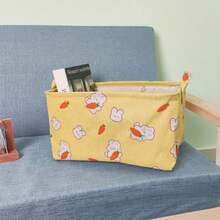 Large Capacity Foldable Canvas Storage Basket With Handle, Waterproof And Lightweight, Suitable For Home, Room, Toys, Dorm, Kitchen, Pet, Office, Closet Organizer, Also Great For Christmas, Thanksgiving, New Year, Valentine's Day Gifts