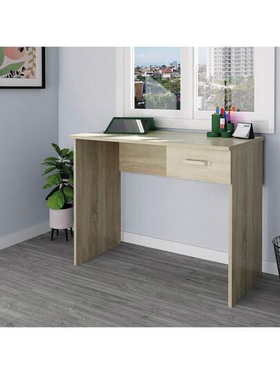 Briebe Computer Bureau 75x90x50cm ✅Shipping 24/48h✅1 Storage Drawer, Office, Youth Room, Desk, Briebe, Prakt, Brown, ESC1189CAB view 4