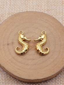 10pcs 23x11mm(0.91x0.43inch) Seahorse Charms Pendant For DIY Jewelry Making Necklace Keychain Phone Chain Bracelet Making Accessories Handmade Craft Making Findings