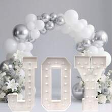4FT Marquee Light Up Letters A-Z, Big Marquee Letters 4 Feet Tall For Birthday Decorations Large Light Up Letters With Cool White LED Lights For Party Wedding Graduation Baby Shower Anniversarty Decor - trắng - Xem 1