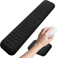 Juego de 2 Reposamuñecas Teclado y Ratón, Almohadilla Cojín de Muñeca de Foam, Aliviar el Dolor de Muñeca, Ergonómica y Antideslizante, Descansa Muñeca para Oficina, Computadora - 1 - Ver 7