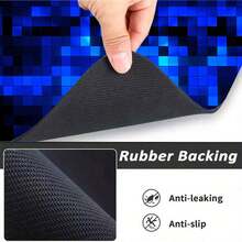 1pc Blue Puzzle Block Pattern, Silica Gel Washing Machine Dryer Top Protective Pad, Washing Machine Dust Cover Mat, Kitchen Supplies, Anti-Slip, Suitable For Laundry Room, Bathroom, Home Decor, Room Decoration