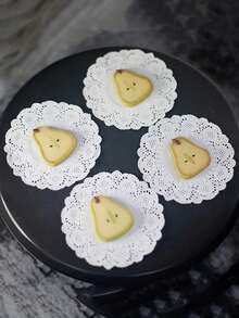 100/200/400 unidades de flores de papel de renda branca de 3,5 polegadas - papel para porta-copos redondo elegante, adequado para casamentos, festas e exposição de alimentos fritos, perfeito para sobremesas, decoração de mesa