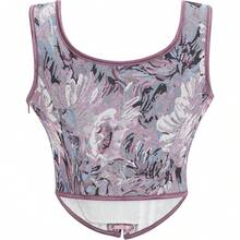 Women's Waist Cincher Bustier Boned Corset With  Design In 2025 - 紫菊花 - 查看 3