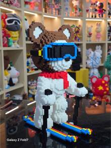 3680-7000 件 DIY 迷你积木模型，组装拼图，万圣节熊系列，优质材料，带砖锤，创意玩具，缓解压力，适合作为情人节、生日、节日礼物、圣诞节礼物 - 彩色 - 查看 7