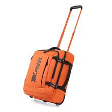 17 Inch Underseat Carry On Luggage Airplane Approved Water-Resistant Small Softside Rolling Suitcase Lightweight Personal Item Travel Duffle Bags - 橘色 - 查看 1