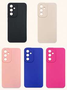 Bộ 5 ốp lưng điện thoại Dopamine màu trơn, ốp lưng điện thoại tối giản, ốp bảo vệ ống kính, tương thích với iPhone & Galaxy, màu đen, trắng, hồng, đỏ hồng, xanh dương, ốp lưng điện thoại, ốp lưng dòng Galaxy, ốp lưng tương thích với iPhone 17 Pro Max, vỏ bảo vệ, ốp lưng điện thoại dễ thương, 11, 13, 14, 15, 16, v.v., phiên bản quốc tế, không phải phiên bản nội địa. - Nhiều màu - Xem 29