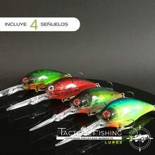 TACTICAL FISHING 4 Piezas - Kit de Curricanes 12.5cm 20.5g para Pesca Profunda.Incluye los 4 señuelos. - 1 - Ver 7