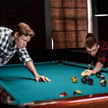 Juego de billar profesional de resina, 16 bolas de 2-1/4 pulgadas, 8 guantes, adecuado para snooker y entrenamiento, resistente al desgaste y duradero. - Textura de mármol - Ver 10