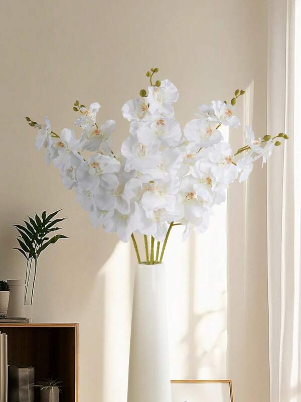 5 Stücke/3 Stücke/1 Stück 70cm künstliche Phalaenopsis Orchideen, 9 große Köpfe echte Phalaenopsis Orchideen Einzelstängel, klassischer Stil künstliche Phalaenopsis Orchideen Girlanden, dekorative Seide Phalaenopsis Orchideen, künstliche Blumenzweige für Wohnzimmer Heimdekoration, geeignet für Hotel Hochzeitsblumenarrangements, exquisite Heimdekoration für Chinesisches Neujahrsfest, perfekte Geschenke für Freundin & Mutter am Valentinstag & Muttertag