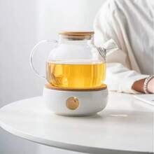 Japanese Style Heated Hollow Bottom Base, Restaurant Candle Heated Flower Tea Warmer, Ceramic Tea Warmer