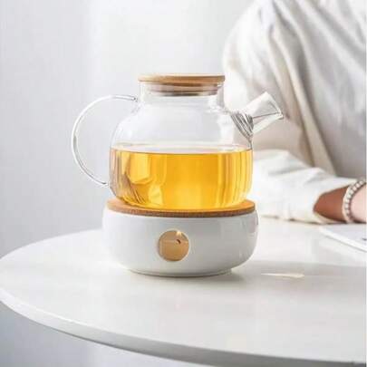 日式加热中空底座，餐厅蜡烛加热花茶保温器，陶瓷茶保温器