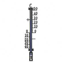 Thermomètre extérieur/intérieur MAURER Métal 27 cm. - Blanc - Voir 2