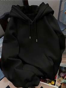 Novidades Outono/Inverno 2025, Estampa de Letras, Moletom Feminino com Capuz e Comprimento Regular, Para Saídas à Noite/Diário/Rua/Viagem/Brunch/Show Country/Aeroporto, Roupas Femininas Outono/Inverno, Roupas Outono/Inverno, Roupas de Volta às Aulas, Baile de Boas-Vindas, Roupas de Professora para Mulheres, Blusas para Sair, Roupas Casuais de Negócios para Mulheres