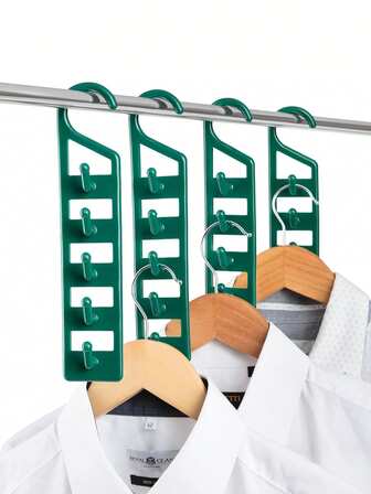 1pc Space-Saving Plastic Hanger, Heavy Duty Multi-Purpose Closet Organizer For Shirts, Pants, Jeans, Sweaters - Clothes Storage Space Saver