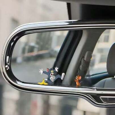 新しい猫とネズミのカートゥーンカーステッカー、創造的でかわいい装飾ステッカー、車、電気自動車に使用、防水・UV耐性