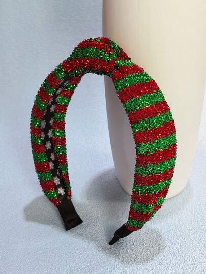 شريطي عيد الميلاد ربطة الشعر، إكسسوار شعر متعدد الاستخدامات بسيط للخريف/الشتاء، جمال، شريط الشعر، ديادما، حلقة الشعر