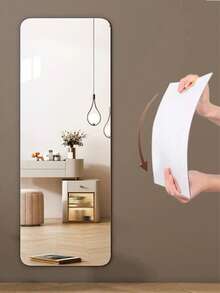 1 pièce Miroir acrylique DIY, Miroir de salle de bain, Miroir de maquillage, Incassable, Autocollant, Sans installation requise. Miroir décoratif mural, Miroir carré, Miroir rond, Miroir en forme de cœur, Incassable, Matériau imperméable, Autocollant, Peel and Stick.