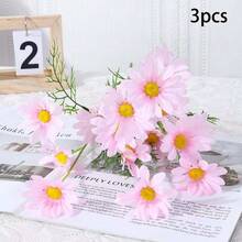 1/3/6 件多色人造荷兰菊餐桌装饰摄影道具洋甘菊小雏菊手捧花花瓶插花婚礼家居装饰 - 彩色 - 查看 20