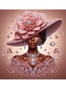 1 قطعة مجموعة أدوات لوحة الفن الماسي، ملصقات، سحر مجوهرات نسائية جميلة، أزهار، مجموعات مريحة، طقم تطريز بالغرز المتقاطعة، الراين، ديكور المنزل والهوايات، صورة فسيفساء للعطلات والأعياد والهدايا - أبيض - مشاهدة 2