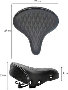 ALTREGO Asiento Bicicleta de Montaña Ultra Cómodo y Ancho, Incluye Broche - Negro - Ver 3