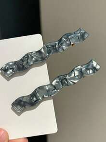 2/4 peças de grampo de franja ondulada de acrílico, peça única, grampo de cabelo lateral simples e colorido, novo design, grampos de garra, prendedor de cabelo, grampos de cabelo