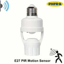 AC85-260V Motion Sensor Lamp Holder, E27 Switch Light Socket Adapter Converter, Infrared Body Sensor - Human Body Induction Lamp Holder - View 7