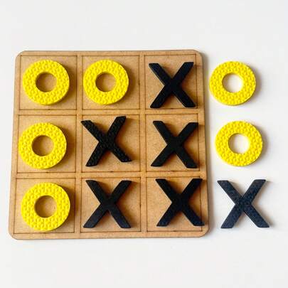 Jogo da Velha 18x18cm acessórios TATAME E  MDF 3mm, tabuleiro, presente para crianças