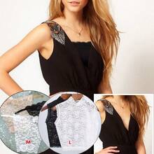 1PC Elegant Lace Floral Fake Collar For Women - Plus Size Detachable Half Shirt Blouse