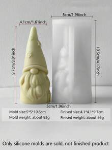 Molde de vela con diseño de copo de nieve y gnomo, molde de silicona resistente al calor para Navidad, flexible y fácil de limpiar, apto para velas aromáticas DIY, piedras de aroma, moldeado de resina y talla grande, multiusos para decoración navideña, meditación y ambiente del hogar, decoración del hogar, decoraciones navideñas, decoración de habitaciones, regalos de Navidad