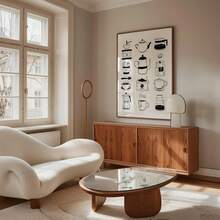 1幅装裱帆布墙画，咖啡主题海报，咖啡指南装饰艺术海报，包含各种咖啡类型——浓缩咖啡、拿铁、卡布奇诺，厨房墙面装饰，送给咖啡爱好者的礼物，家居装饰——竖版，墙面艺术 - 彩色 - 查看 8