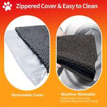 وسادة تدفئة للحيوانات الأليفة متعددة الأحجام - لا تحتاج إلى كهرباء، مقاومة للبرودة، قابلة للغسل في الغسالة والإزالة، سهلة التنظيف، ناعمة ومريحة، مناسبة كوسادة/حصيرة سرير للحيوانات الأليفة للاستخدام الداخلي/الخارجي في الطقس البارد