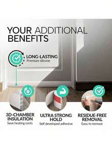 1 Piece Under Door Draft Guard - Under Door Premium Door Sweep/Weather Strip Door Seal Bedroom Door Seam Wind Guard Warmth And Insect Resistant Soundproof Seal (Save Energy - Quick And Easy Installation) Door Strips Ideal For Keeping The Cold Out - Multicolor - View 2