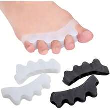 2 pares Separador de Dedos de Gel, Separador de Dedo del Pie de Cinco, Cómodo Elástico, Corregir Juanetes Nocturno y Día, Dedos de Martillo, Juanetes, Pié de Garra para Hombres y Mujeres - 1 - Ver 1